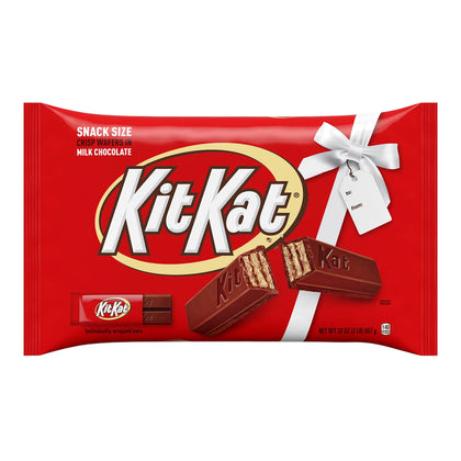 KIT KAT®, Milk Chocolate Snack Size Wafer Candy Bars, Christmas, 32 oz
