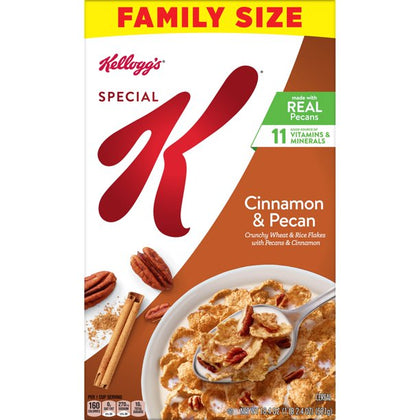 Kellogg's Special K Breakfast Cereal, Cinnamon and Pecan, 18.4 Oz, Box
