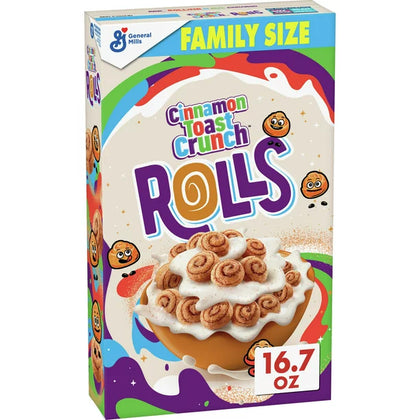 Cinnamon Toast Crunch Cinnaroll Breakfast Cereal, 16.7 OZ Family Size Cereal Box
