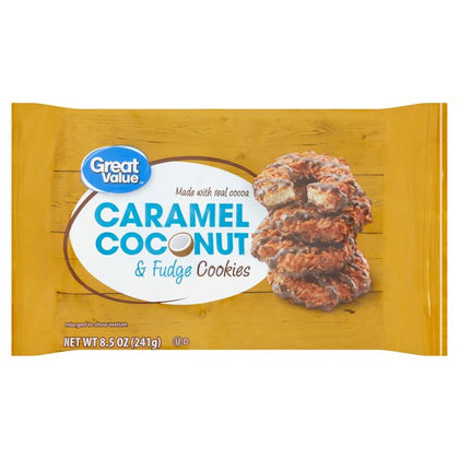 Great Value Caramel Coconut & Fudge Cookies, 8.5 Oz.