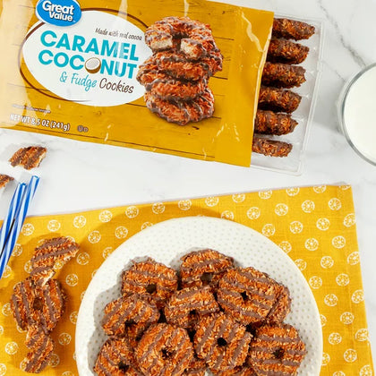 Great Value Caramel Coconut & Fudge Cookies, 8.5 Oz.