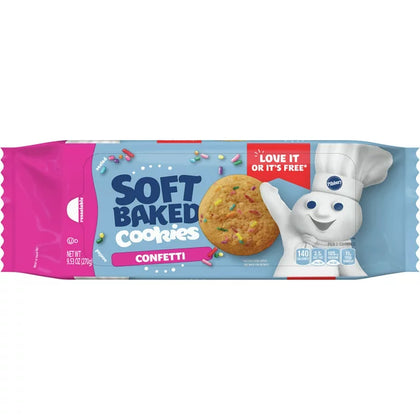 Pillsbury Soft Baked Cookies, Confetti, 9.53 oz, 18 galletas