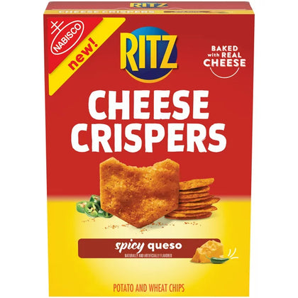 RITZ Cheese Crispers Spicy Queso Baked Chips, 7 oz