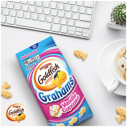 Goldfish Grahams Vanilla Cupcake Crackers, Snack Crackers, Caja de 6.6 oz