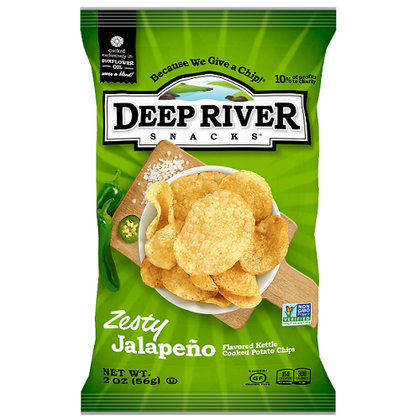 Zesty Jalapeno Kettle Chips, 2oz, Cont. 24