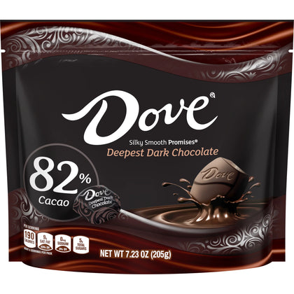 Dove Promises Deepest Dark Chocolate 82% Cacao, Sharing Size - 7.23 oz