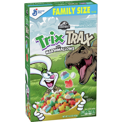 General Mills Trix Trax, Fruit Flavored Corn Puffs Cereal, 15.3 oz Family Size