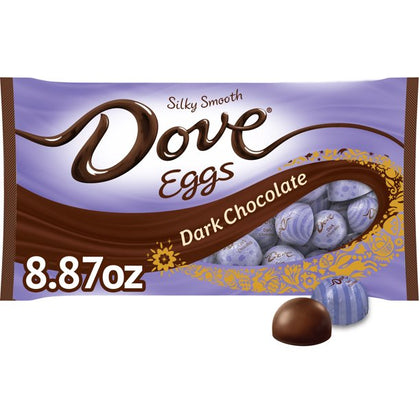 Dove Promises Individually Wrapped Easter Dark Chocolate Candy Eggs - Bolsa de 8.87 oz