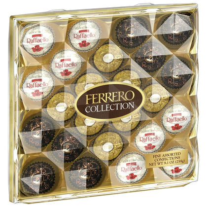 Ferrero Rocher Collection, Assorted Coconut Candy and Chocolates, Caja de Regalo de 24