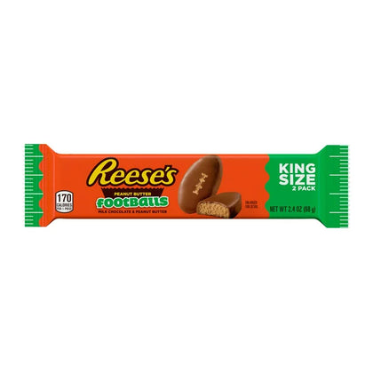 REESE'S, Milk Chocolate Peanut Butter Footballs Candy, Sports, 2.4 oz