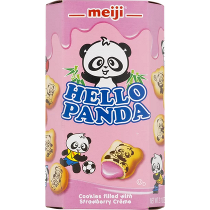 Meiji Hello Panda Cookies Strawberry Creame, 2.1 Oz