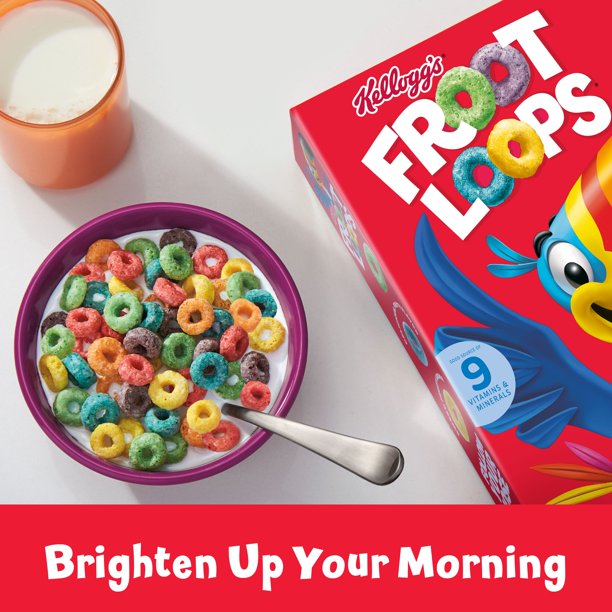 Kellogg's Froot Loops Breakfast Cereal, Original, 10.1 Oz, Box
