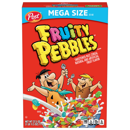 Post Fruity Pebbles Breakfast Cereal, Breakfast Snacks, 27.5 oz