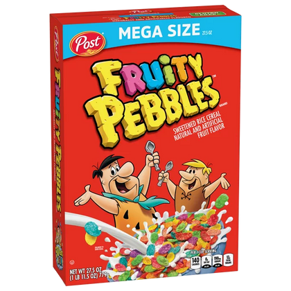 Post Fruity Pebbles Breakfast Cereal, Breakfast Snacks, 27.5 oz