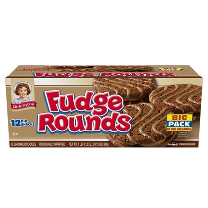 Little Debbie Big Pack Fudge Rounds 12 count, 24.10 oz