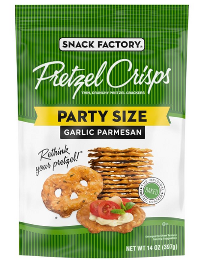 Snack Factory Pretzel Crisps Garlic Parmesan - 14oz