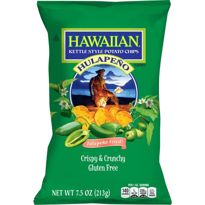 Hawaiian Kettle Style Hulapeno Potato Chips, 7.5 Oz.