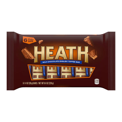 HEATH Milk Chocolate English Toffee Candy, 1.4 oz, Cont. 6