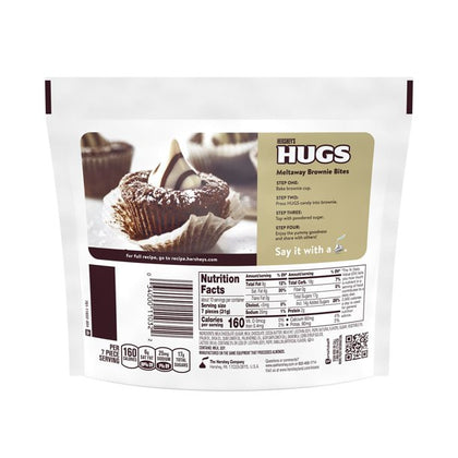 HERSHEY'S, HUGS Milk Chocolate Hugged by White Creme Candy, Individualmente empaquetado, 10.6oz