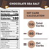 IQBAR Brain and Body Keto Protein Bars - Chocolate Sea Salt Keto Bars - 12 Count Energy Bars