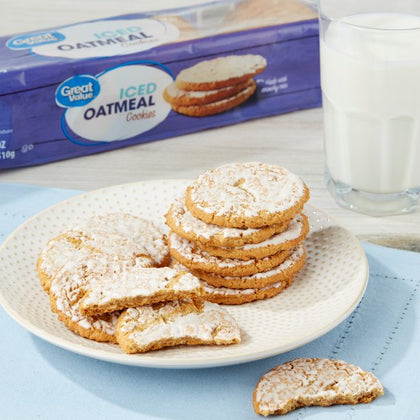 Great Value Iced Oatmeal Cookies, Family Size, 18 oz