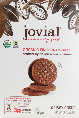 Jovial Organic Crispy Cocoa Einkorn Cookies