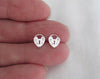 Aretes De Corazon Plata