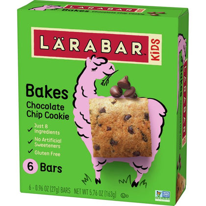 Larabar Kids Chocolate Chip Cookie - Gluten Free Bar, 0.96 oz Bars, (6) Barras