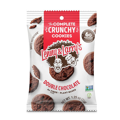 Lenny & Larry's The Complete Crunchy Cookie, doble chocolate, 0.21 oz de proteína, bolsa de 1.25 onzas (paquete de 12)