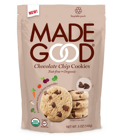MadeGood Organic Gluten Free Chocolate Chip Cookies  - 5oz