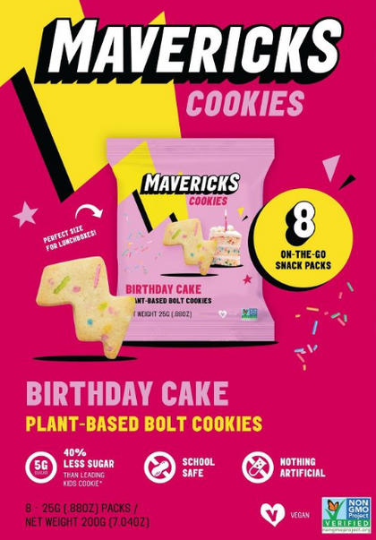 Mavericks Snacks Birthday Cake Cookiez - 7oz/Cont. 8