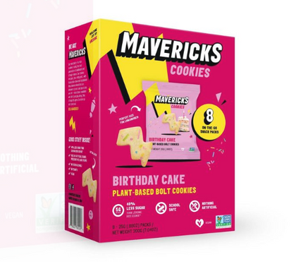 Mavericks Snacks Birthday Cake Cookiez - 7oz/Cont. 8