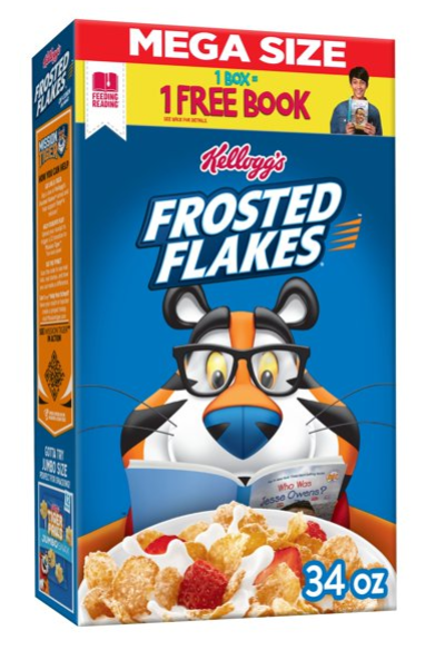 Kellogg's Frosted Flakes Breakfast Cereal, Original, 34 Oz, Box