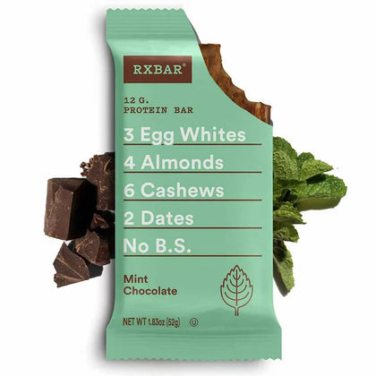 RXBAR Protein Bar, Mint Chocolate, 7.32 Oz, Caja con 4 Barras