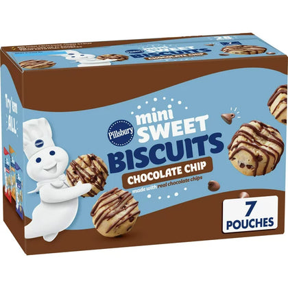 Pillsbury Soft Baked Mini Sweet Biscuits, Chocolate Chip, 28 Galletas