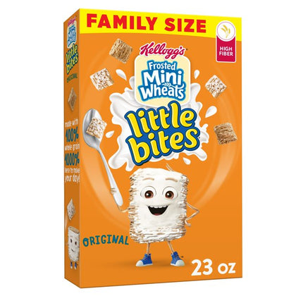 Kellogg's Frosted Mini-Wheats Little Bites Breakfast Cereal, Original, 23 Oz, Box
