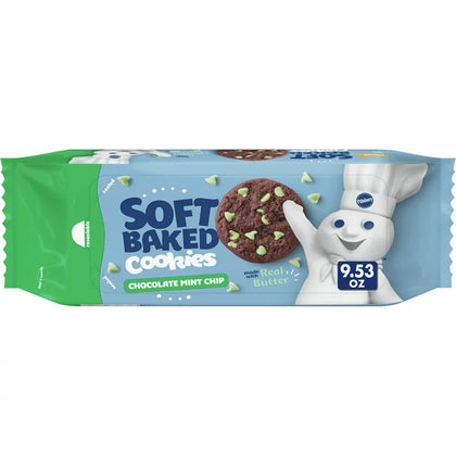 Pillsbury Soft Baked Cookies, Chocolate Mint Chip, 18 galletas