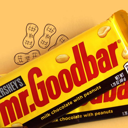 HERSHEY'S MR. GOODBAR Chocolate & Peanuts Candy, 1.75 oz, Cont. 6