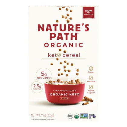 Nature's Path Organic Cinnamon Toast Keto Cereal Puffs, Gluten Free, 9 oz
