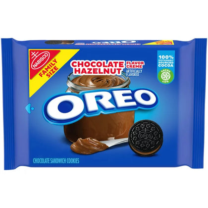 OREO Chocolate Hazelnut Creme Chocolate Sandwich Cookies, Family Size, 17 oz