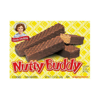 Little Debbie Nutty Buddy Wafer Bars, 12 ct, 12.0 oz