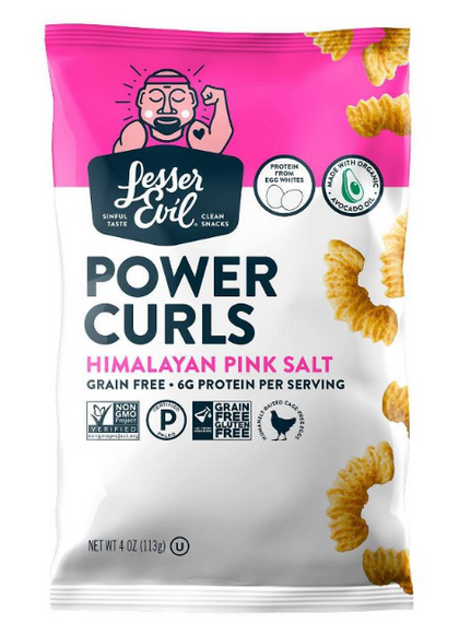 LesserEvil Power Curls, Himalayan Pink Salt - 4oz