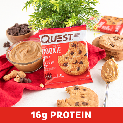 Quest Nutrition Peanut Butter Chocolate Chip Protein Cookies, 2.04 oz, 4 Count