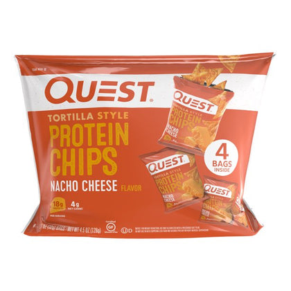 Quest Tortilla Style Protein Chips, Nacho Cheese, 1.1oz, Cont. 4