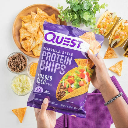 Quest Tortilla-Style Protein Chips, Low Carb, Baked, Loaded Taco, 4oz