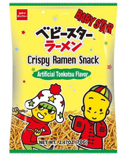 Shirakiku Baby Star Ramen Chips Tonkostu Pork - 2.47oz