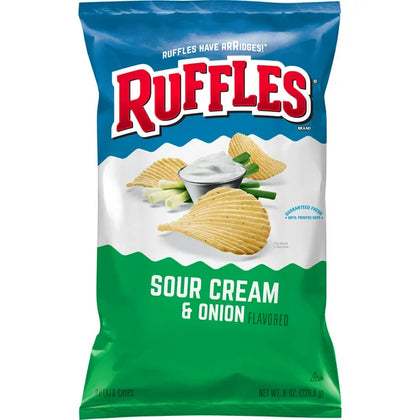 Ruffles Potato Chips Sour Cream & Onion 8.0 oz