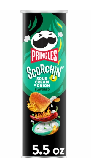 Pringles Potato Crisps Chips Sour Cream and Onion