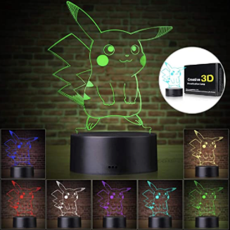Lampara Holografica Pikachu