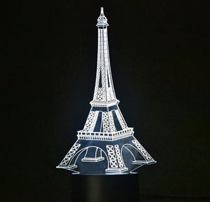 Lampara Holografica Torre Eiffel